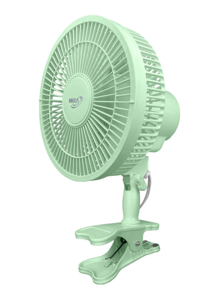 พัดลมตั้งโต๊ะ แบบหนีบ 8 นิ้ว MIRA M-73 MIST GREEN